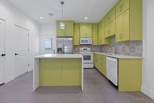 Interior, Kitchen, Pendant Lights, Recessed Lighting, Stainless Steel Appliances