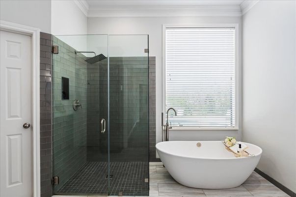Bathroom, Free Standing Baths, Glass Shower, Interior