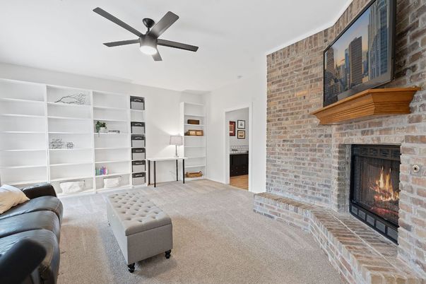Fireplace, Interior, Stone Walls