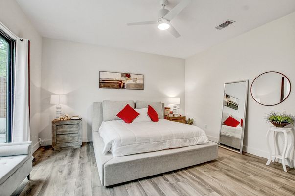 Bedroom, Interior, Wood Texture Flooring