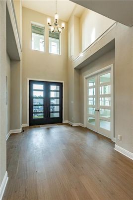 Chandelier, Interior, Wood Texture Flooring