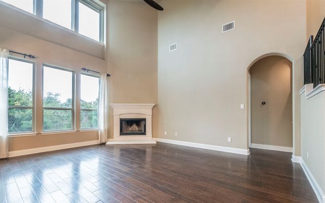Empty room, Fireplace, Interior, Wood Texture Flooring