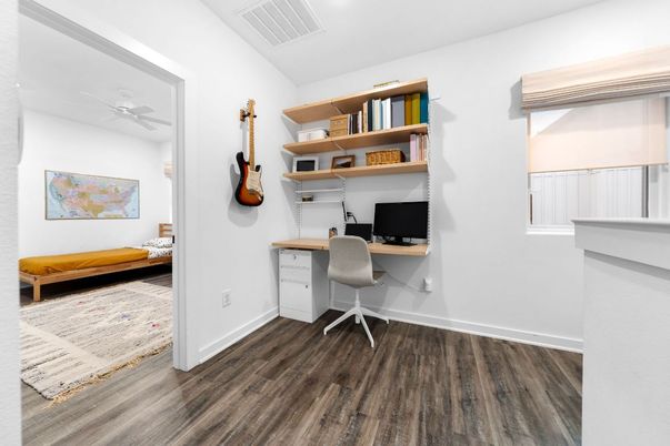 Home Office, Interior, Wood Texture Flooring