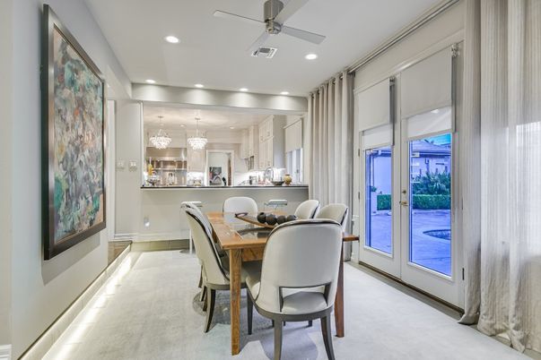 Dining room, Interior, Kitchen, Pendant Lights, Recessed Lighting