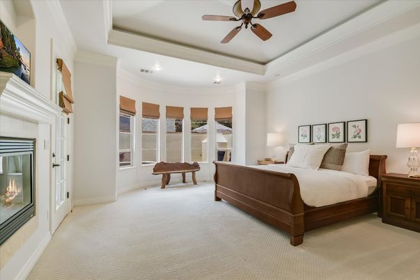 Bedroom, Fireplace, Interior, Recessed Lighting