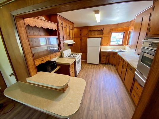 Interior, Kitchen, Wood Texture Flooring