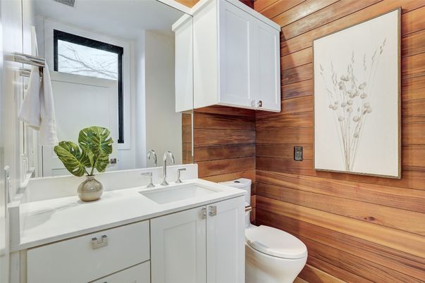 Bathroom, Interior, Wooden Walls