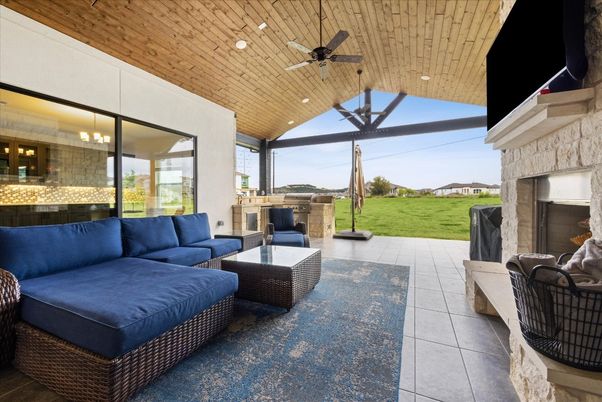 Backyard, Exterior, Fireplace