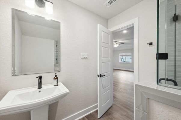Bathroom, Interior, Wood Texture Flooring