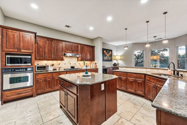 Interior, Kitchen, Pendant Lights, Recessed Lighting, Stainless Steel Appliances