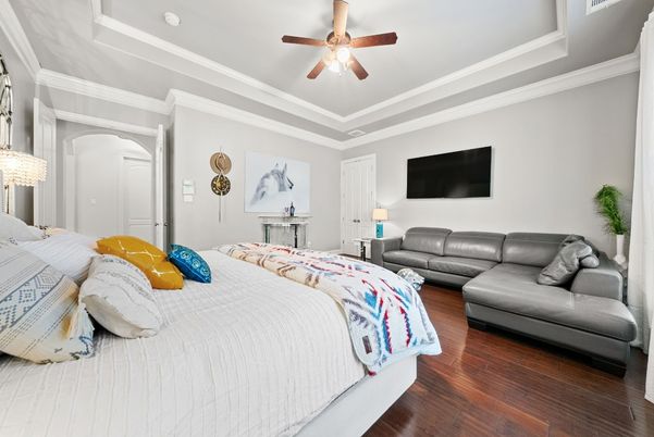 Bedroom, Interior, Wood Texture Flooring