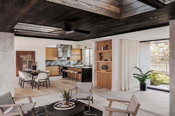 Dining room, Interior, Kitchen, Wooden Ceilings