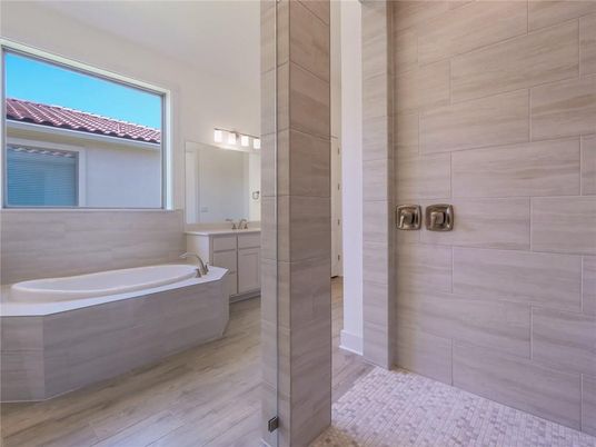 Bathroom, Interior, Wood Texture Flooring