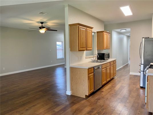 Interior, Kitchen, Wood Texture Flooring