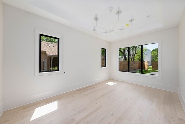 Chandelier, Empty room, Interior, Wood Texture Flooring