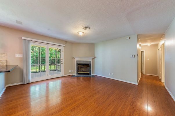 Empty room, Fireplace, Interior, Wood Texture Flooring