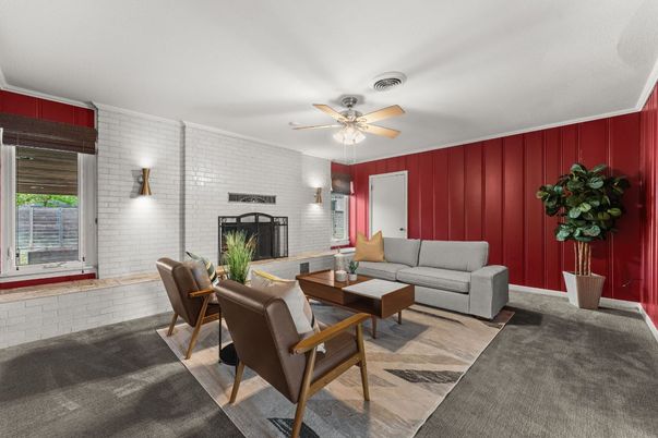 Fireplace, Interior, Living room, Stone Walls