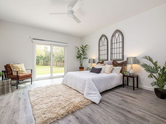 Bedroom, Interior, Wood Texture Flooring