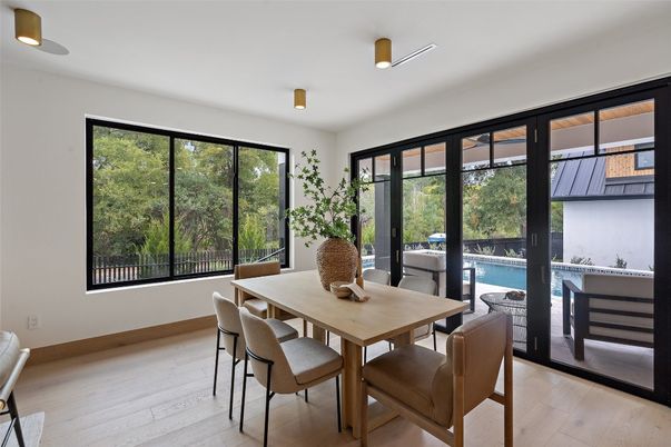 Dining room, Interior, Wood Texture Flooring