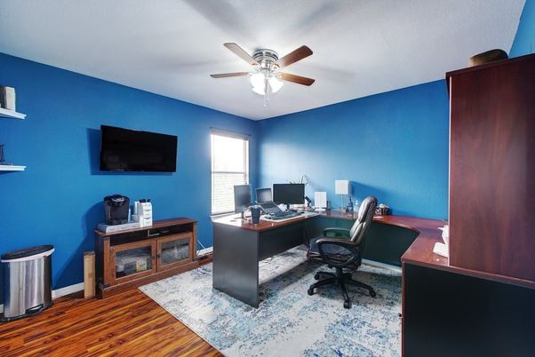 Home Office, Interior, Wood Texture Flooring