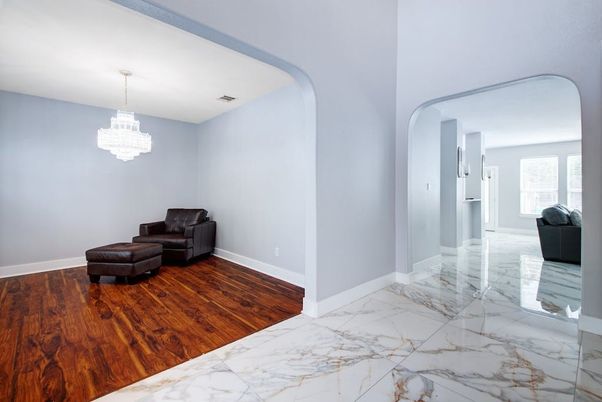 Chandelier, Empty room, Interior, Marble