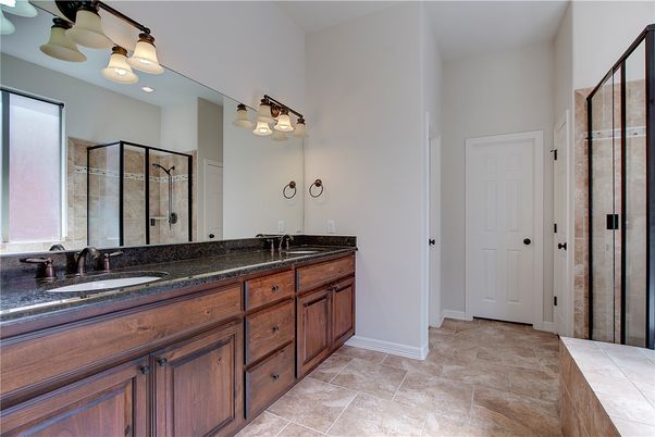 Bathroom, Dual Sink Vanities, Glass Shower, Interior