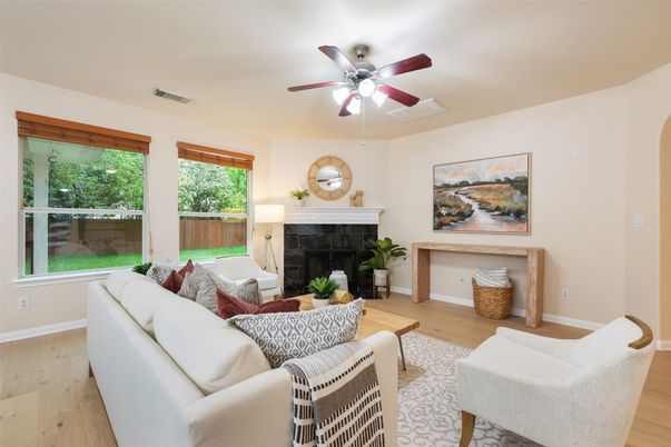 Fireplace, Interior, Living room, Wood Texture Flooring
