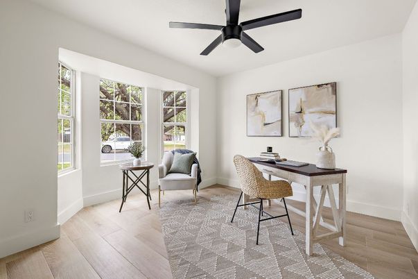 Home Office, Interior, Wood Texture Flooring