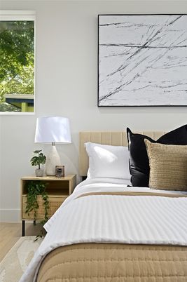 Bedroom, Interior, Wood Texture Flooring