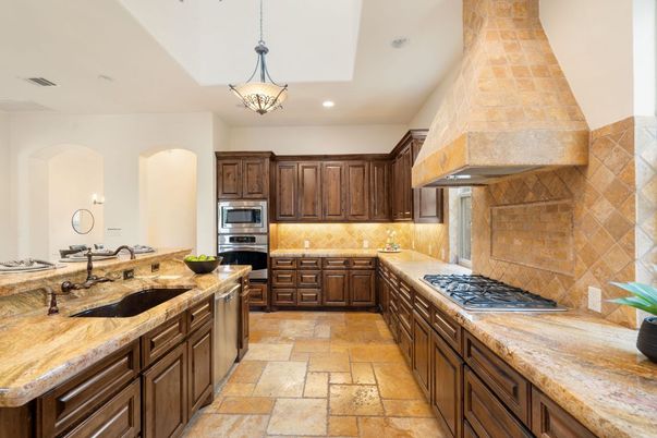 Interior, Kitchen, Pendant Lights, Recessed Lighting, Stainless Steel Appliances