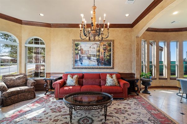 Chandelier, Interior, Living room, Recessed Lighting