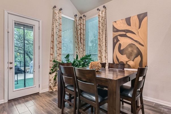 Dining room, Interior, Wood Texture Flooring
