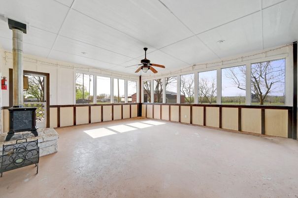 Fireplace, Interior, Sun Room