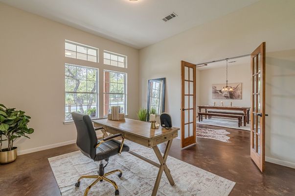 Home Office, Interior, Wood Texture Flooring