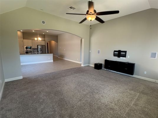 Empty room, Interior, Kitchen, Recessed Lighting