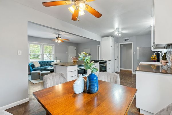 Dining room, Interior, Kitchen, Living room