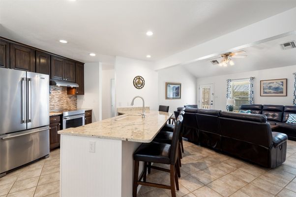 Interior, Kitchen, Living room, Recessed Lighting, Stainless Steel Appliances