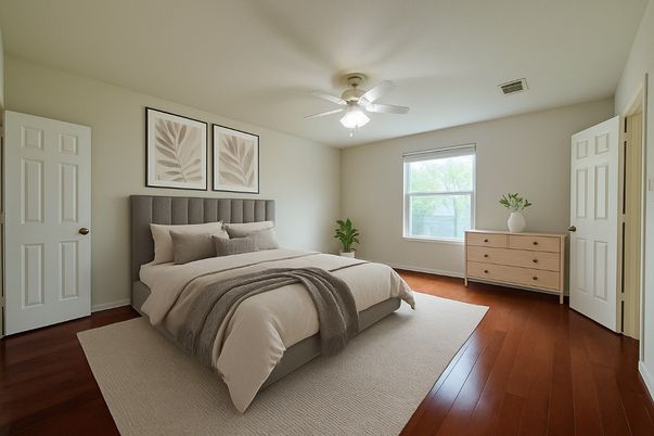 Bedroom, Interior, Wood Texture Flooring