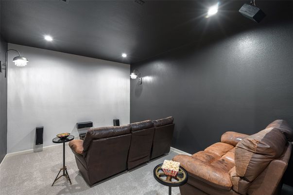 Home Theatre Room, Interior, Projection Screen, Recessed Lighting, Theatre Room