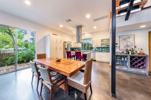 Dining room, Interior, Kitchen, Recessed Lighting