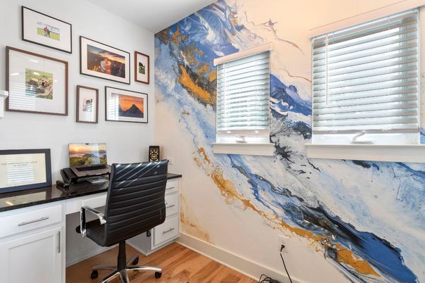 Home Office, Interior, Wood Texture Flooring