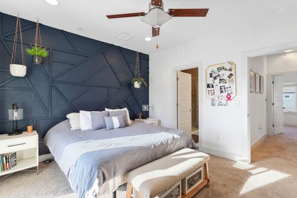 Bedroom, Interior, Pendant Lights, Recessed Lighting