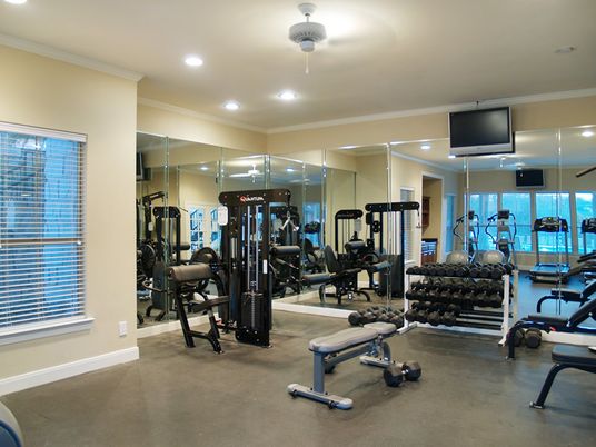 Fitness Equipment, Gym, Interior, Recessed Lighting