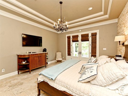 Bedroom, Chandelier, Interior, Recessed Lighting