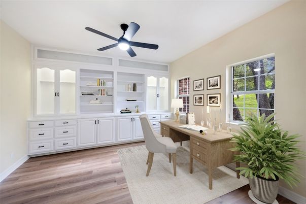 Home Office, Interior, Wood Texture Flooring