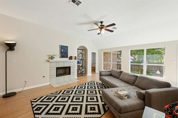 Fireplace, Interior, Living room, Wood Texture Flooring