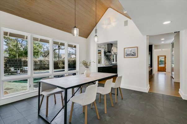 Dining room, Interior, Kitchen, Pendant Lights, Recessed Lighting