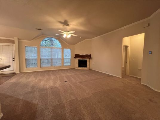 Empty room, Fireplace, Interior