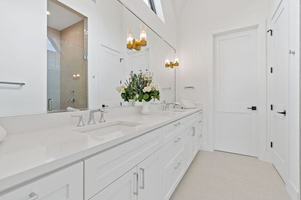 Bathroom, Dual Sink Vanities, Glass Shower, Interior