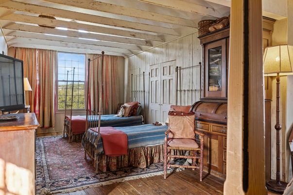 Bedroom, Interior, Wooden Beams, Wood Texture Flooring